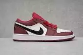 jordan baskets air 1 low femme homme gry deep red white